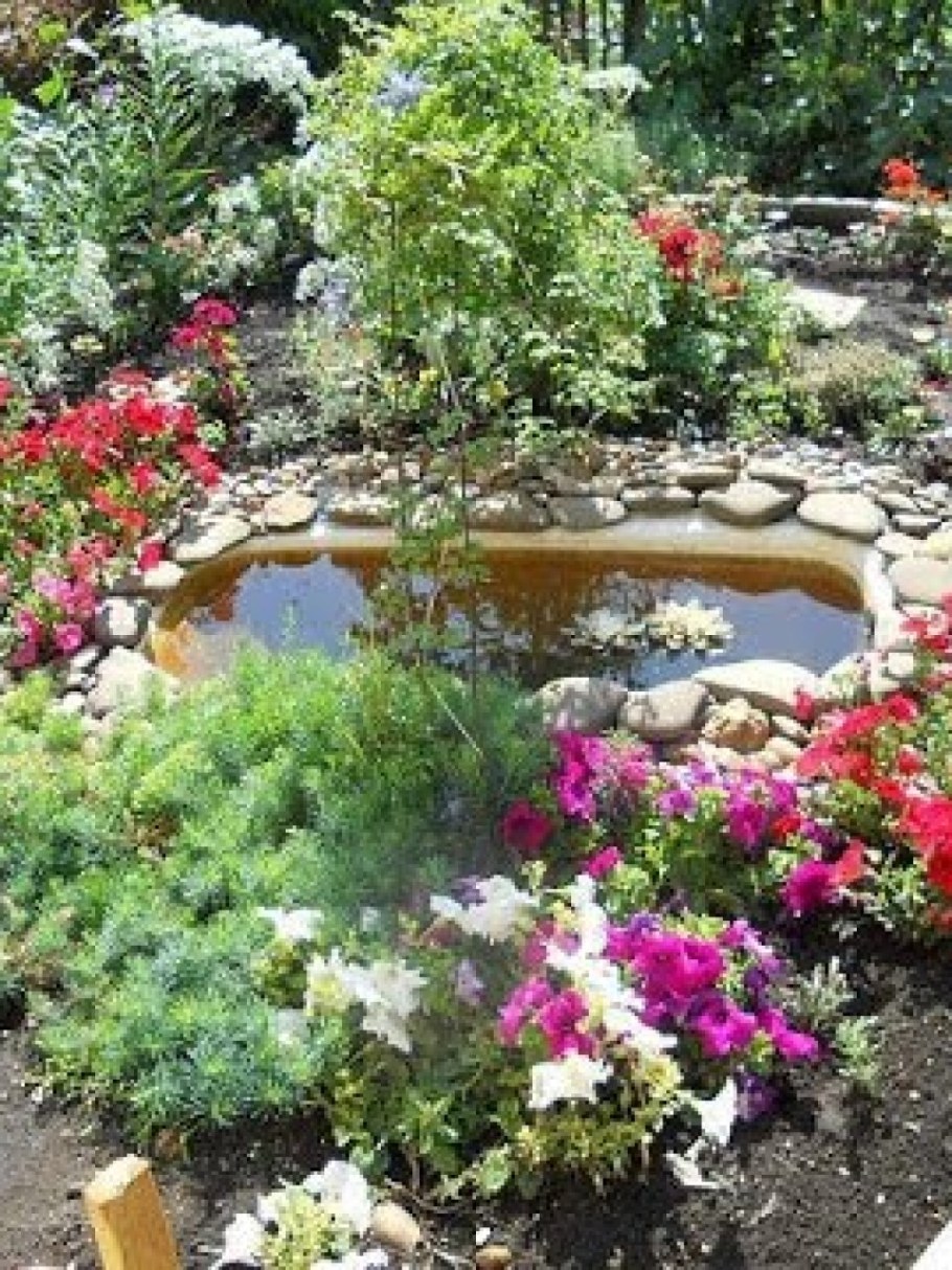 Пруд из железобетонного кольца