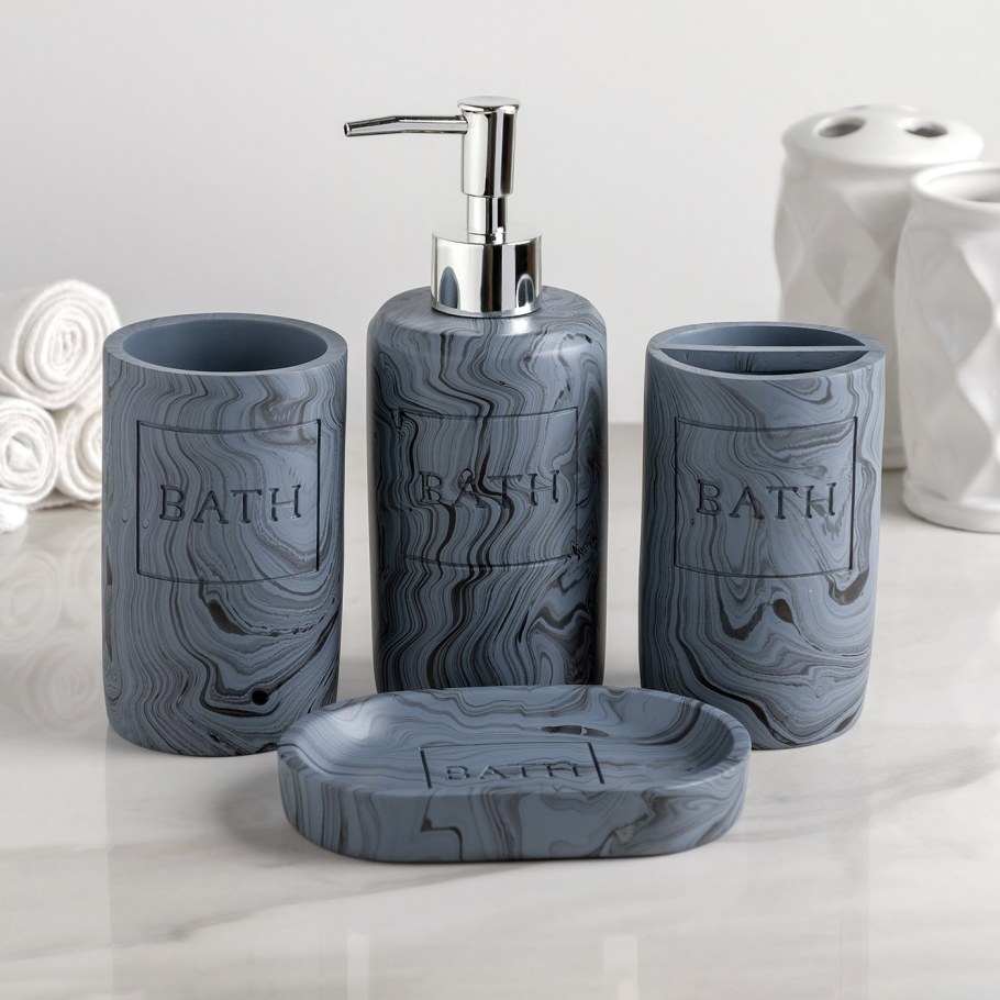 Набор для ванной комнаты asali24, 4 предм.