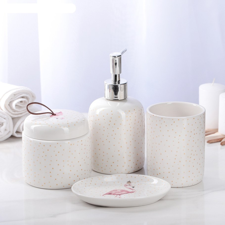 Набор для ванной "Фламинго", 4