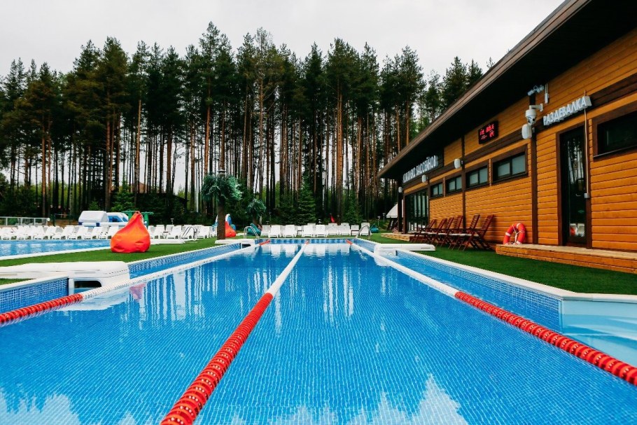 Охта-парк Санкт-Петербург открытый бассейн