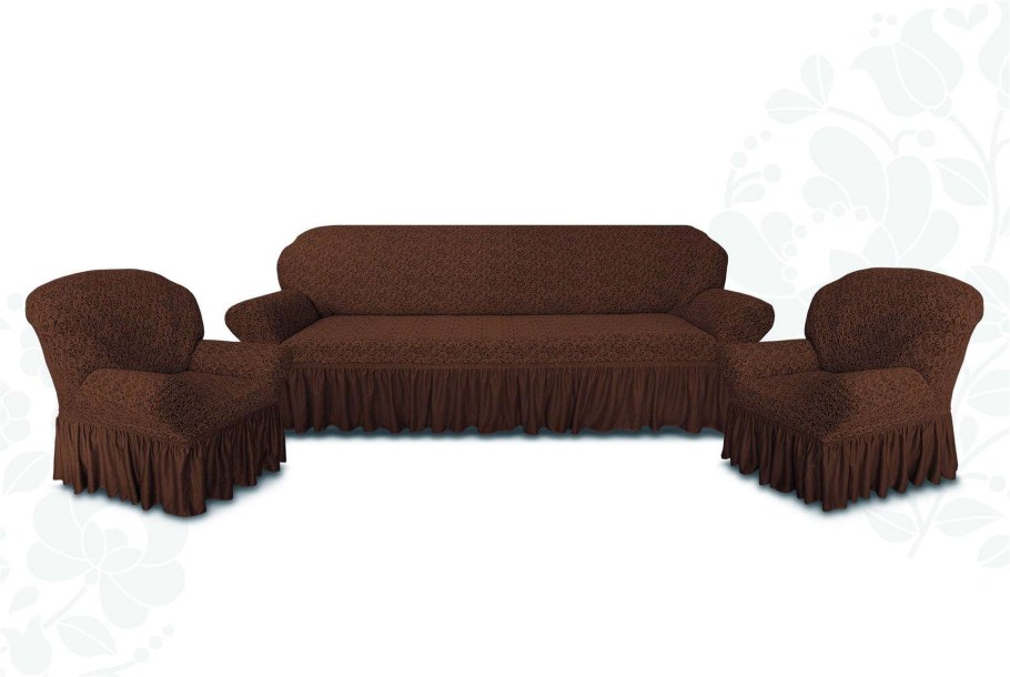 Чехол на угловой диван жаккард Картекс