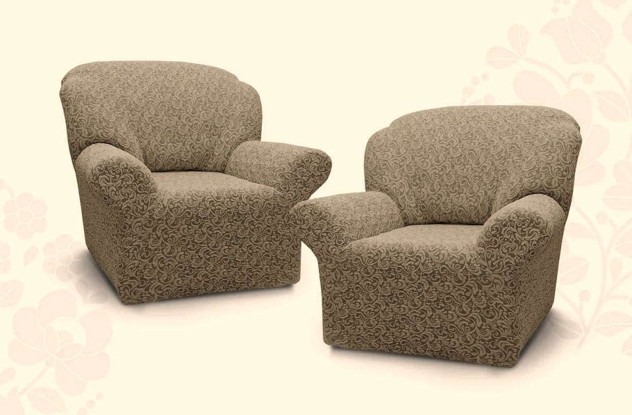 Комплект чехлов на диван и 2 кресла без оборки Мелисса