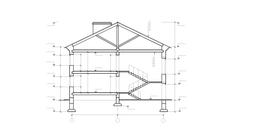 Разрез вальмовой крыши чертеж