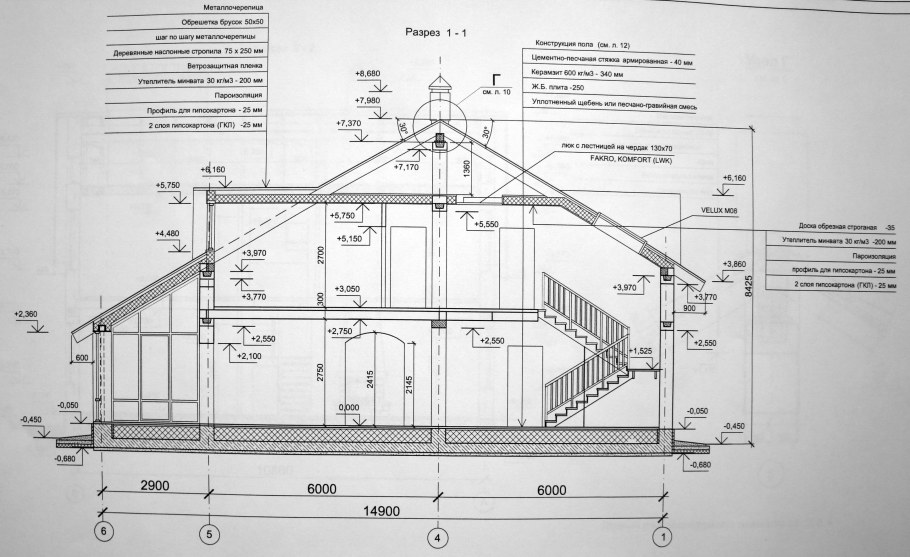 Коньковый узел стропильной крыши чертеж