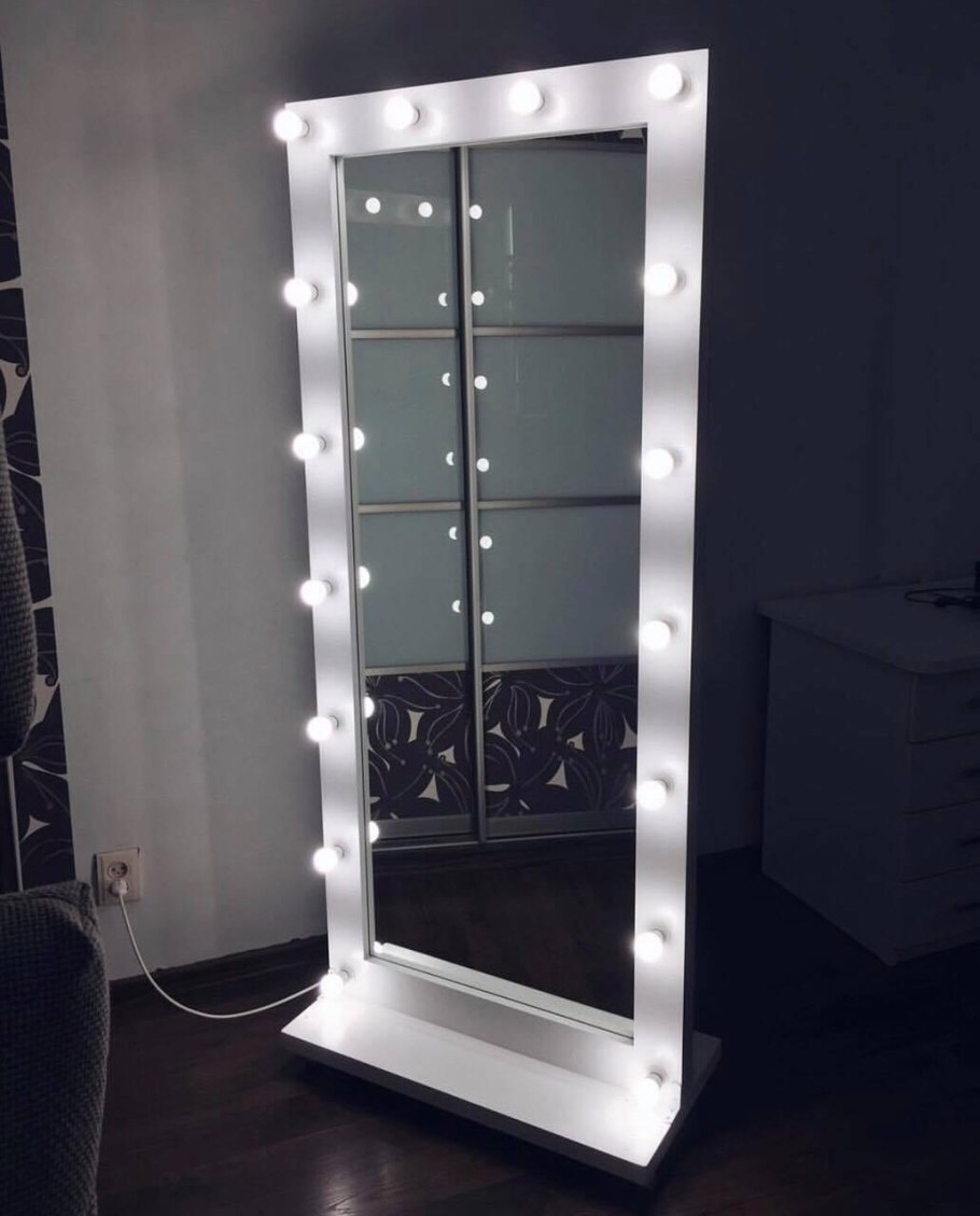 Гримерное зеркало 180/80 белое