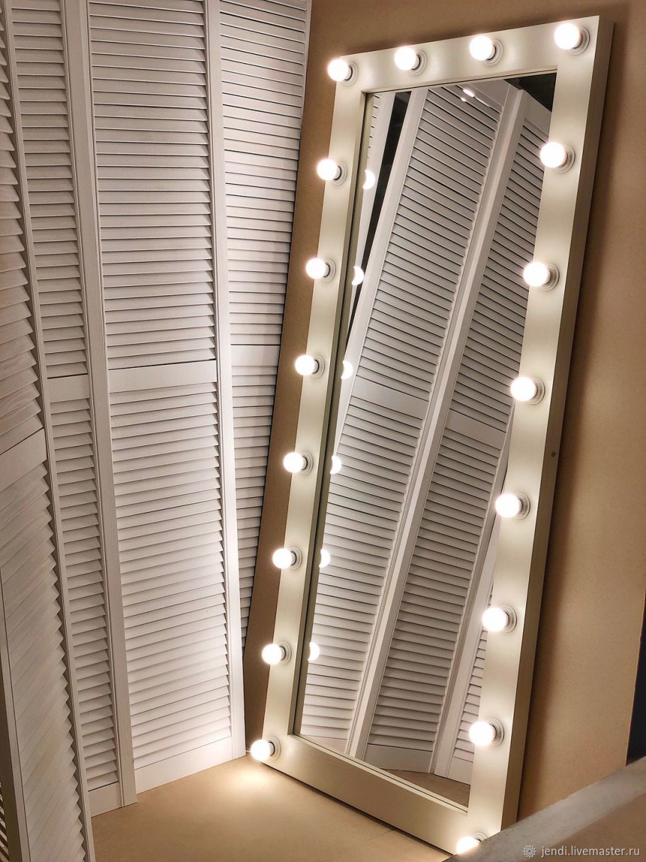 Гримерное зеркало 180/80 белое