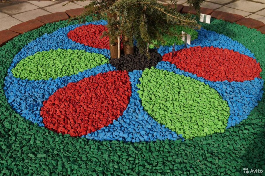 Щебень цветной декоративный