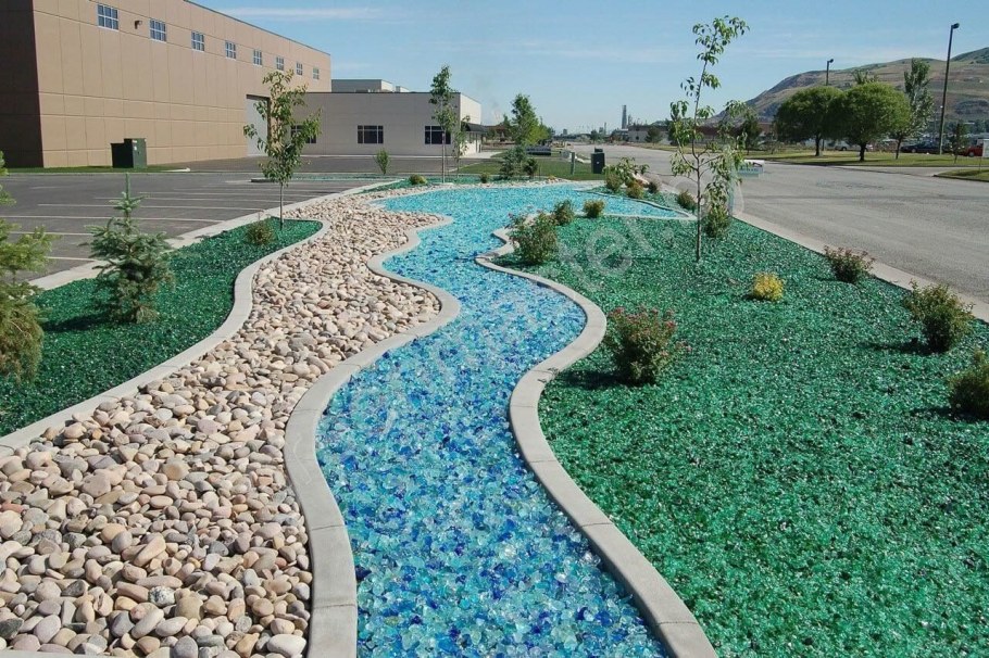 Сухой ручей щебень галтованный