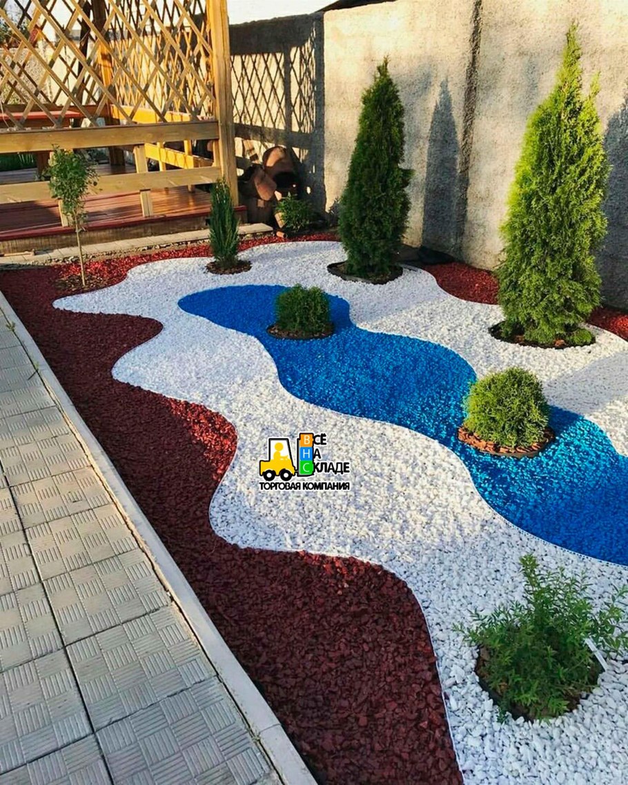 Щебень цветной декоративный