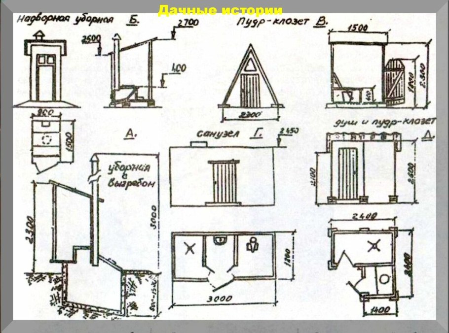 Схема треугольного туалета для дачи
