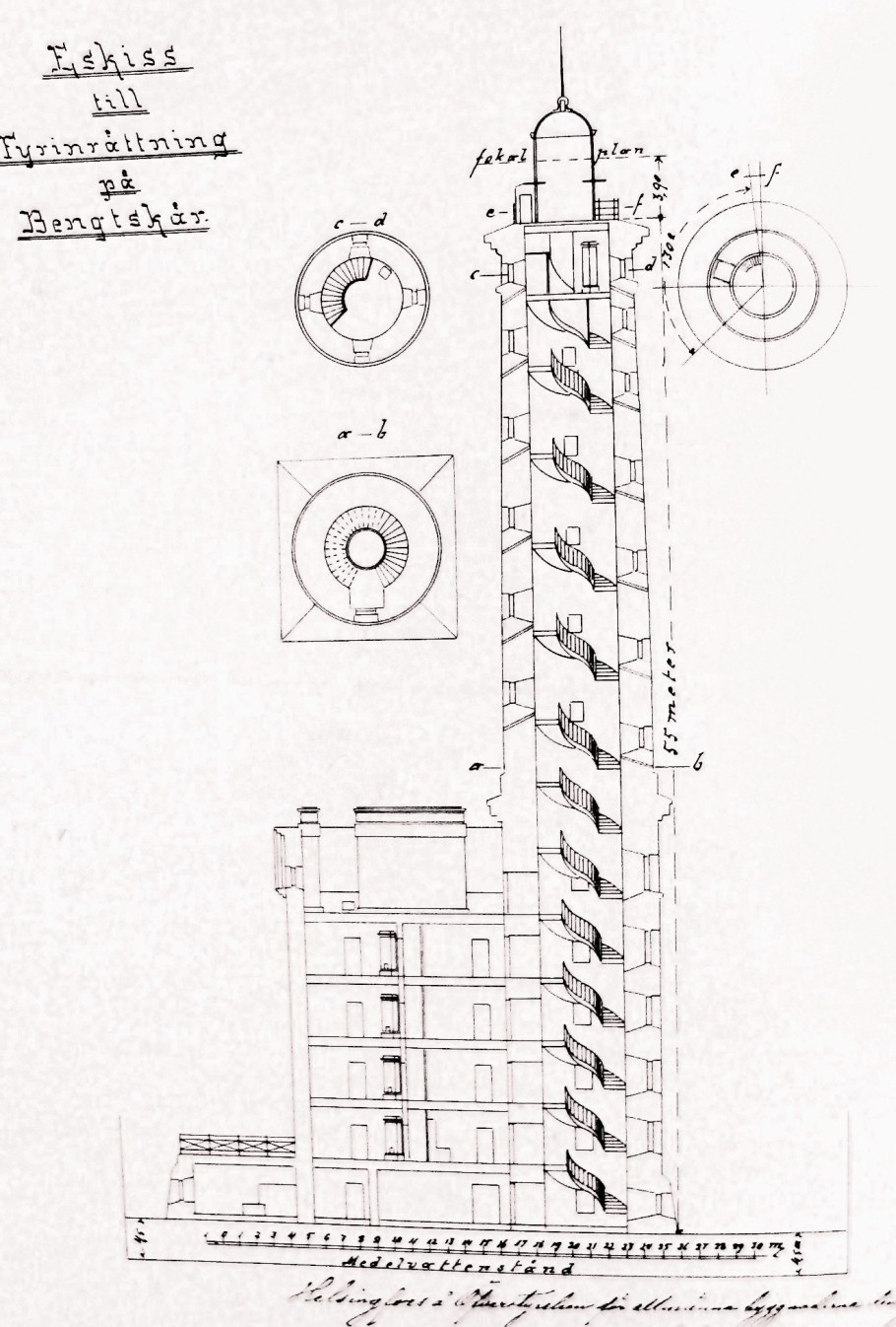 Маяк мыса Хаттерас чертеж