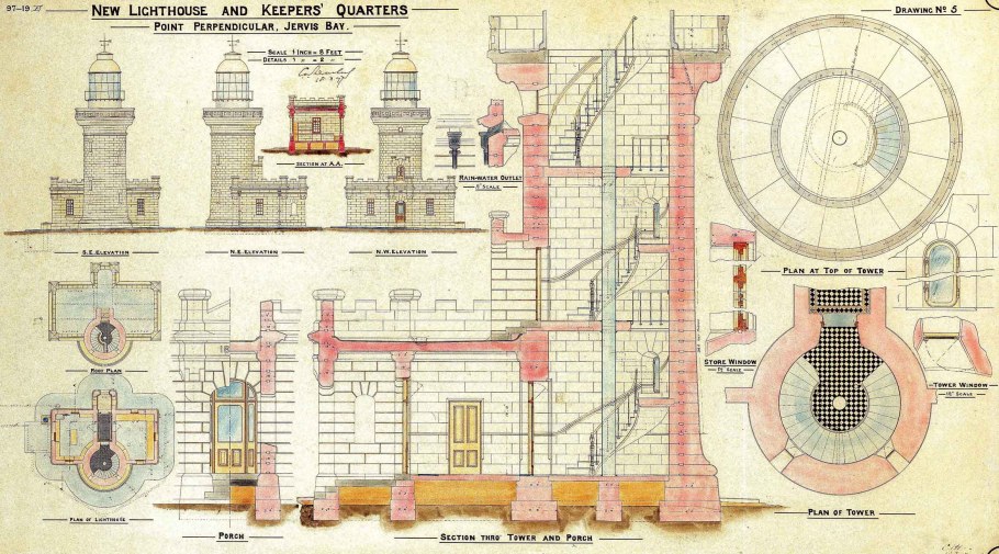 Старинный чертеж Маяк