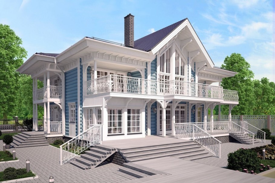 Усадьбы из клееного бруса проекты