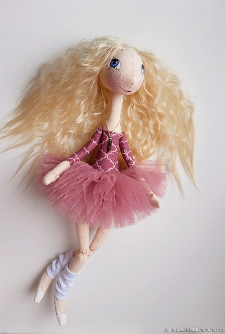 Текстильная кукла балерина