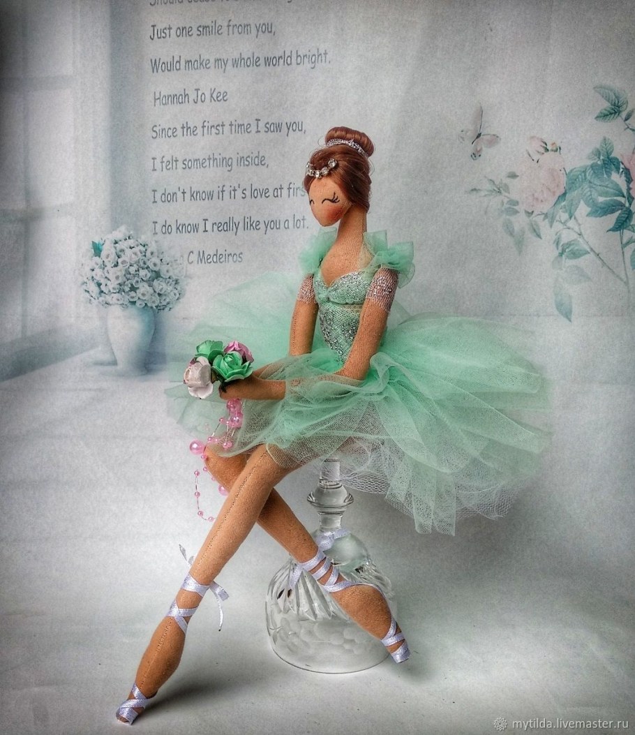 Текстильная кукла балерина