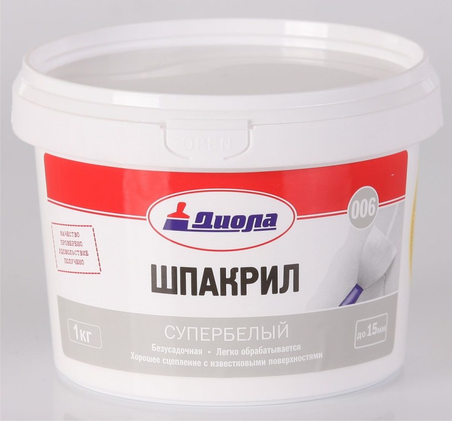 Шпатлевка коллекция Шпакрил
