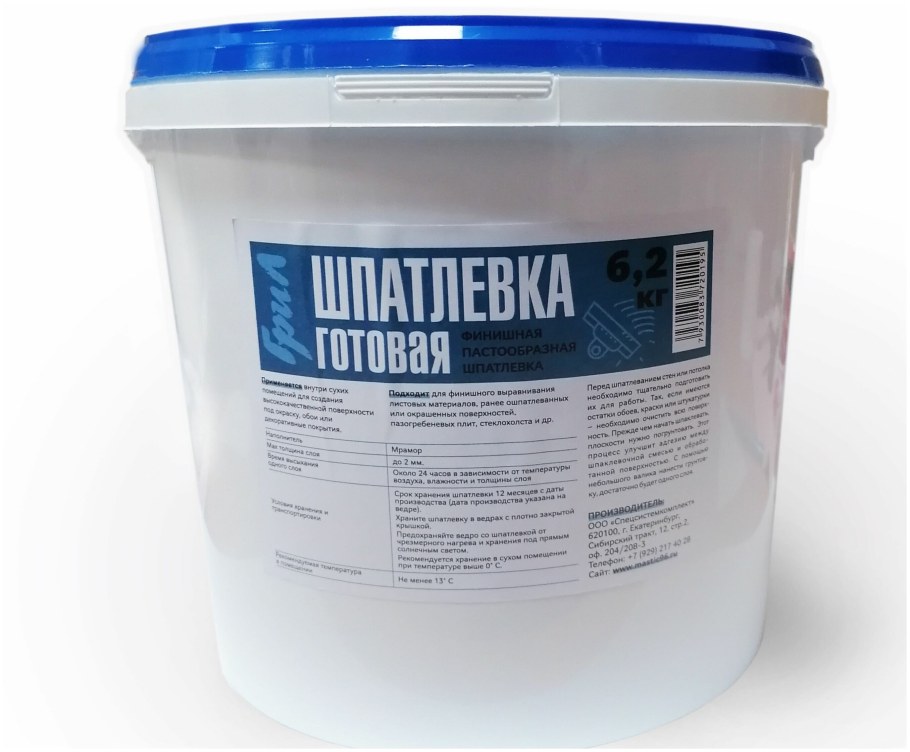 Шпатлевка коллекция Шпакрил