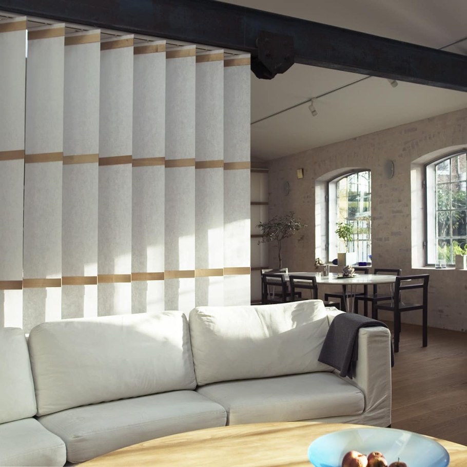 Японские шторы для зонирования пространства