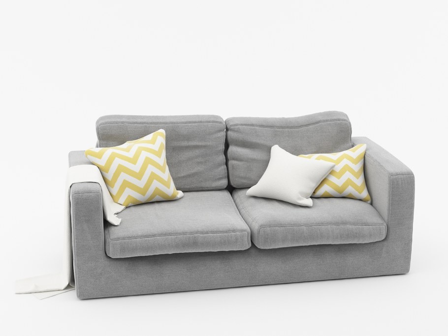 Маленький серый диван