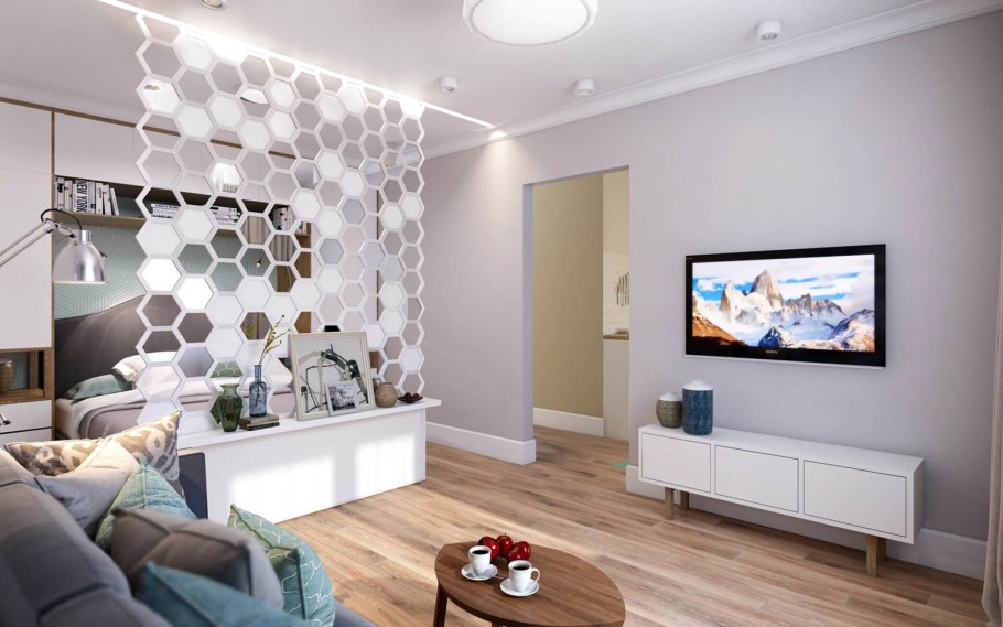 Интерьер однокомнатной квартиры 35 кв м в фотографиях