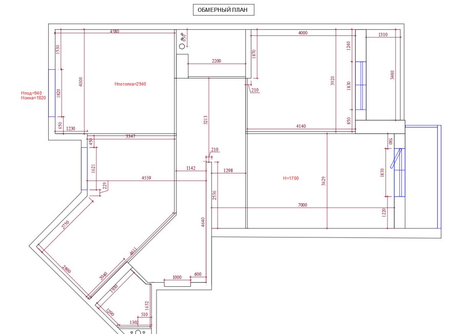 План БТИ И обмерочный план