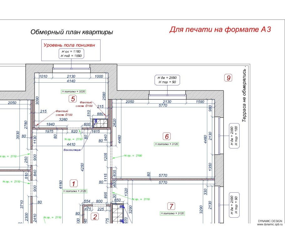 Обмерный план радиаторы