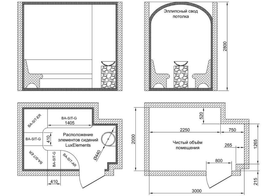 Баня из бруса 150х150 чертеж
