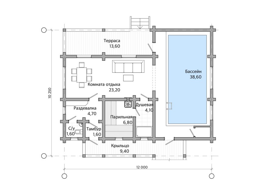 Минимальный размер парилки в бане
