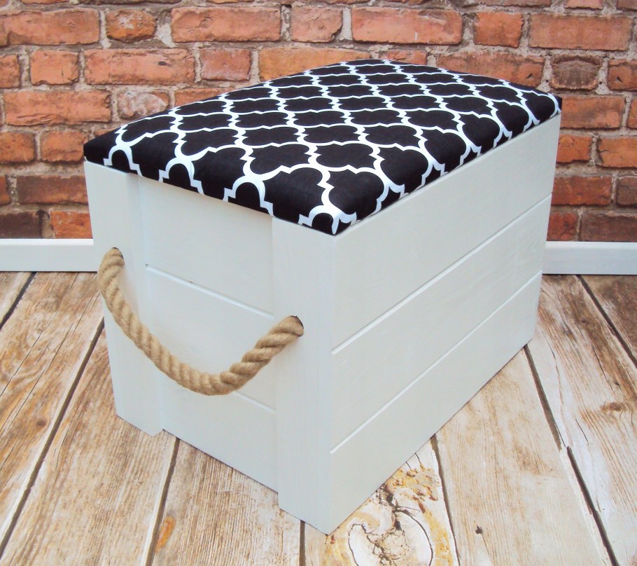 Пуф с ящиком Валенсия темно-серый