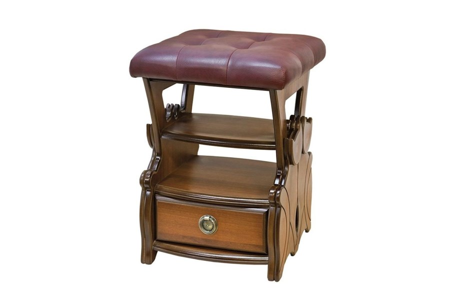 Табурет "марта" - 2 с ящиком (орех(д)-ИК-ВООМ-Sepia (1 кат))