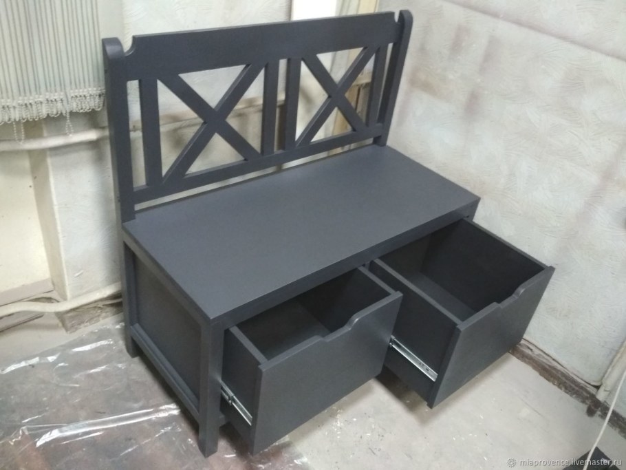 Скамья с ящиком икеа