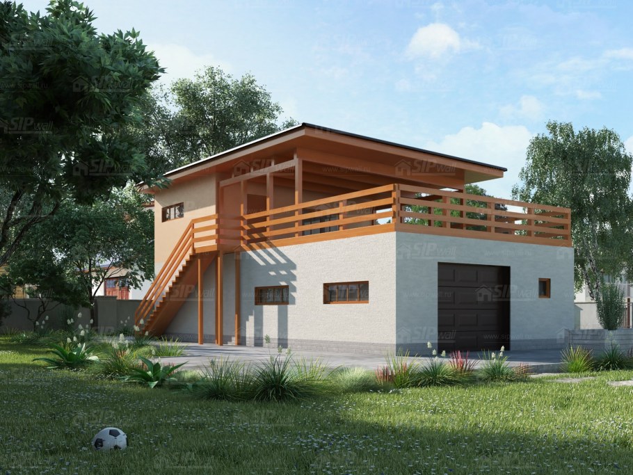 Деревянный дом 120 кв метров 2 этажа с односкатной крышей