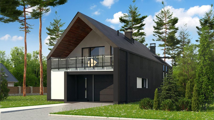 Компактный двухэтажный дом