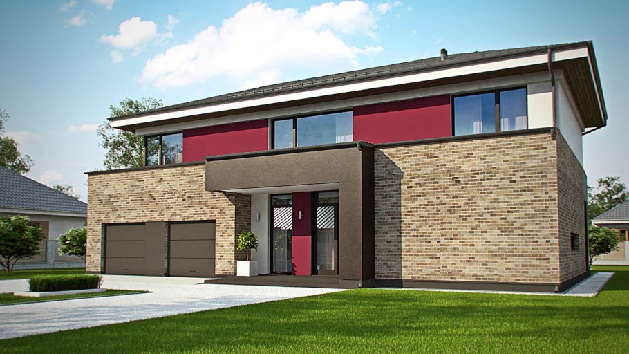 Дом с односкатной крышей в стиле лофт