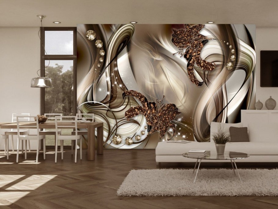 Стильные фотообои в интерьере