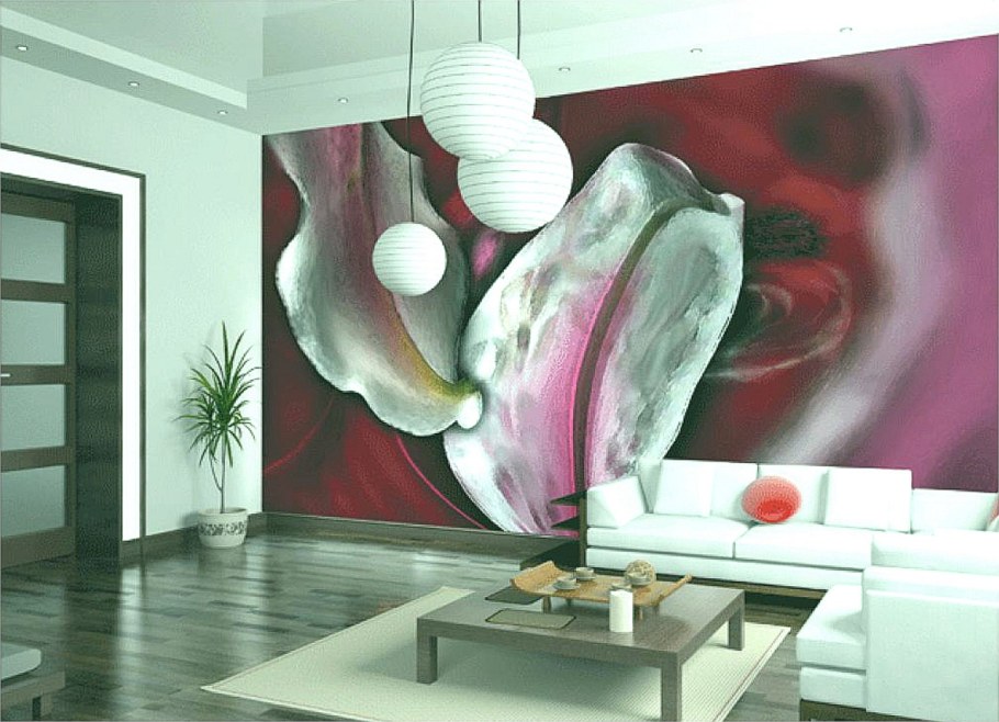 Абстрактные обои для стен в интерьере