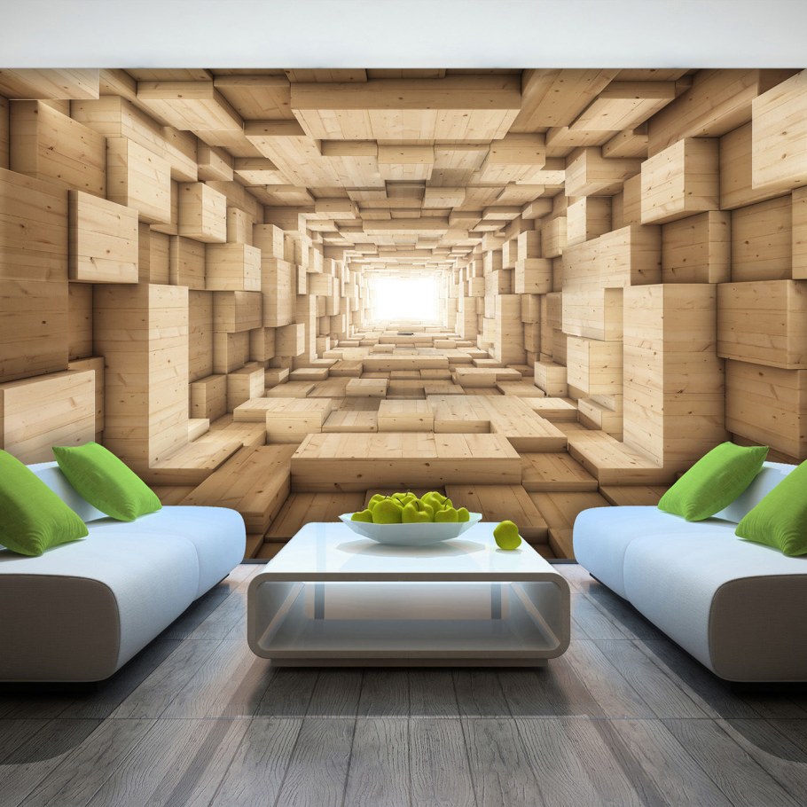 3d обои для стен в интерьере