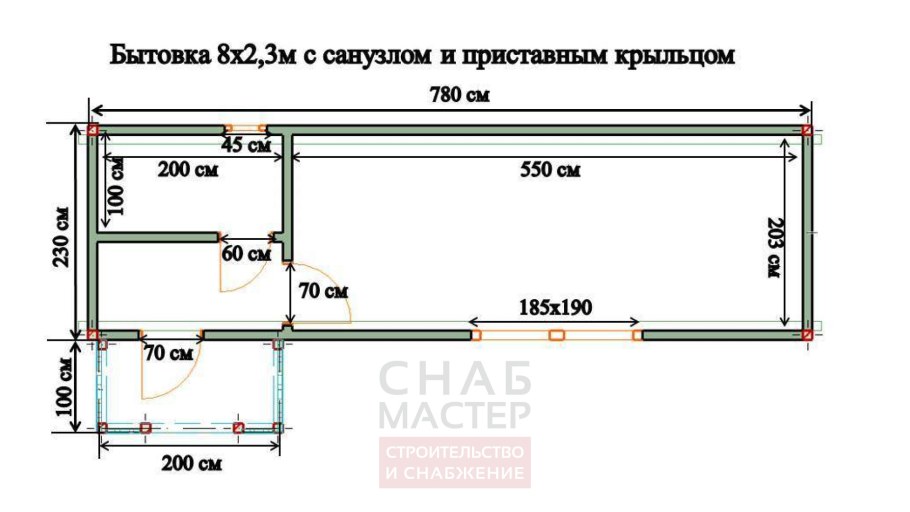 Бытовка 6х3 планировка с душем