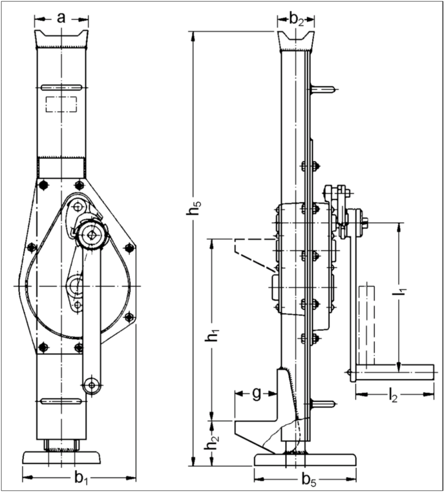 Подкатной домкрат чертеж компас