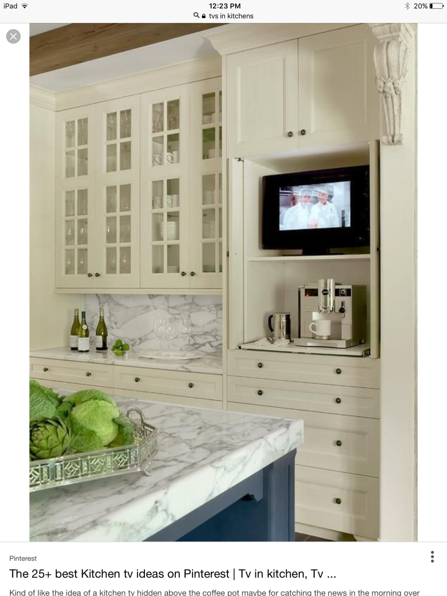 Телевизор в кухонном гарнитуре