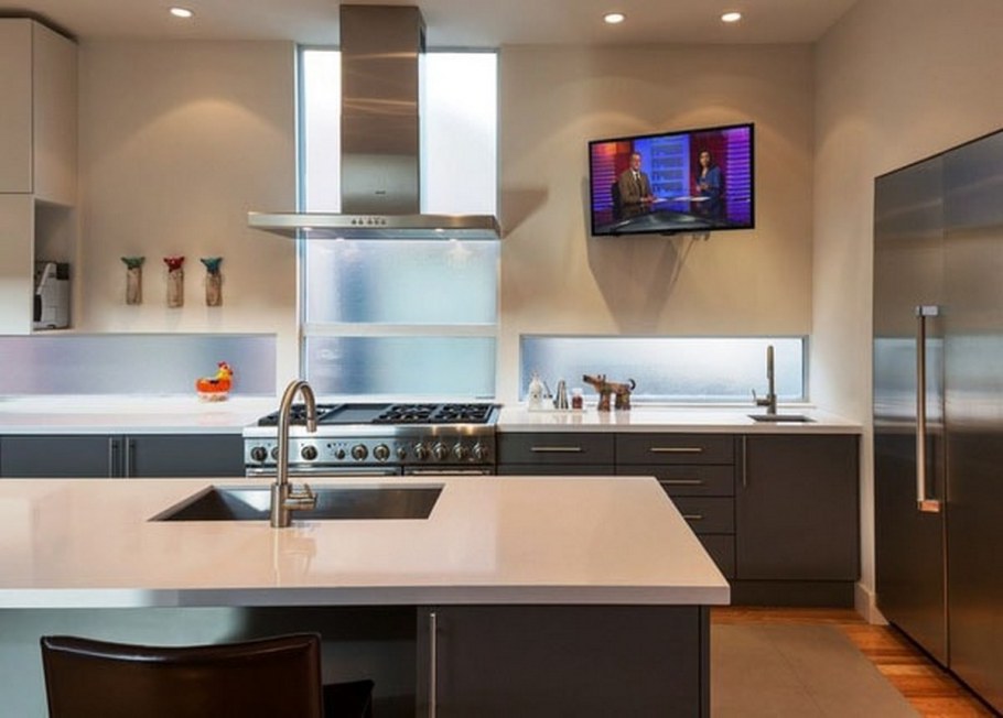 Расположение телевизора на кухне