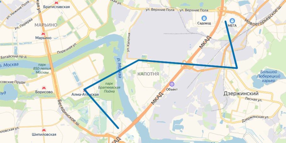 Парки Москвы на карте