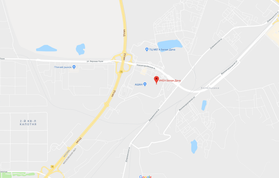 Схема парка Ораниенбаум