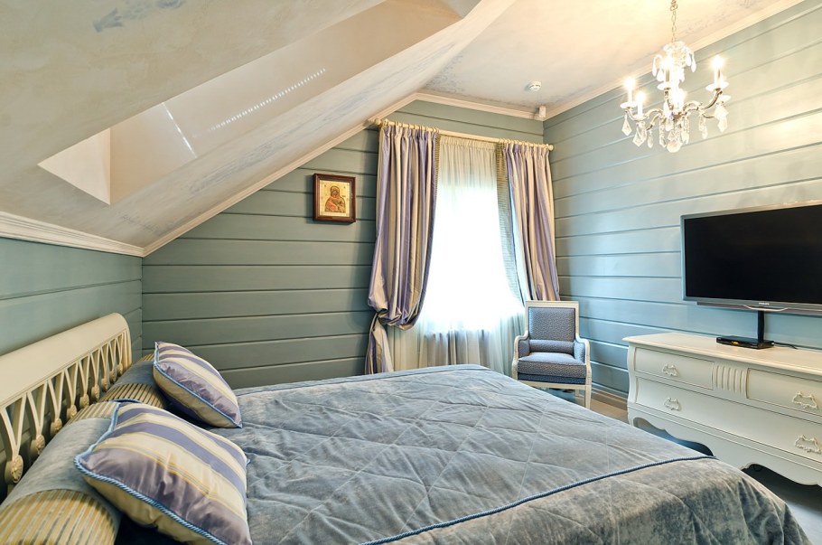 Вагонка штиль на мансарде