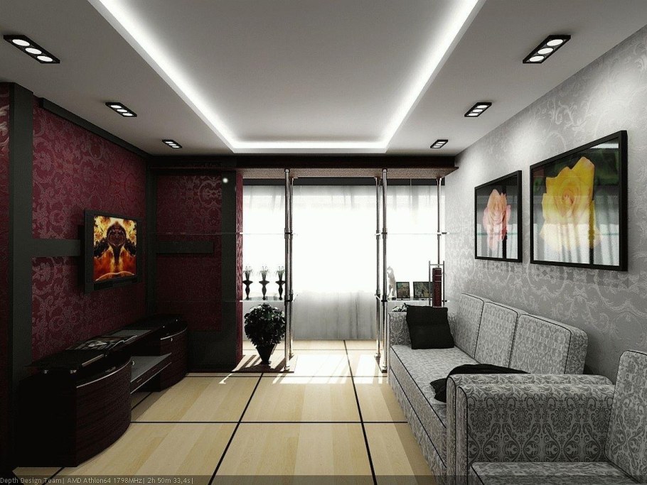 Потолок для длинного зала