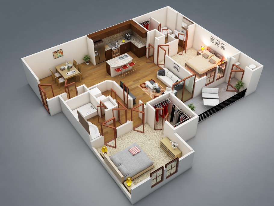 Floorplan 3d бутырка
