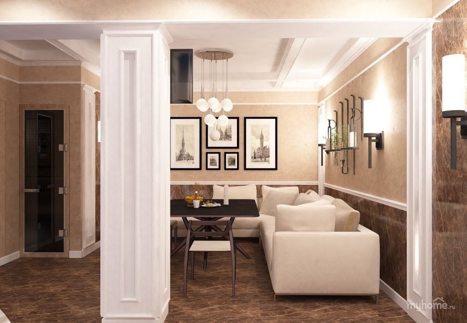 Обыграть колонну в интерьере