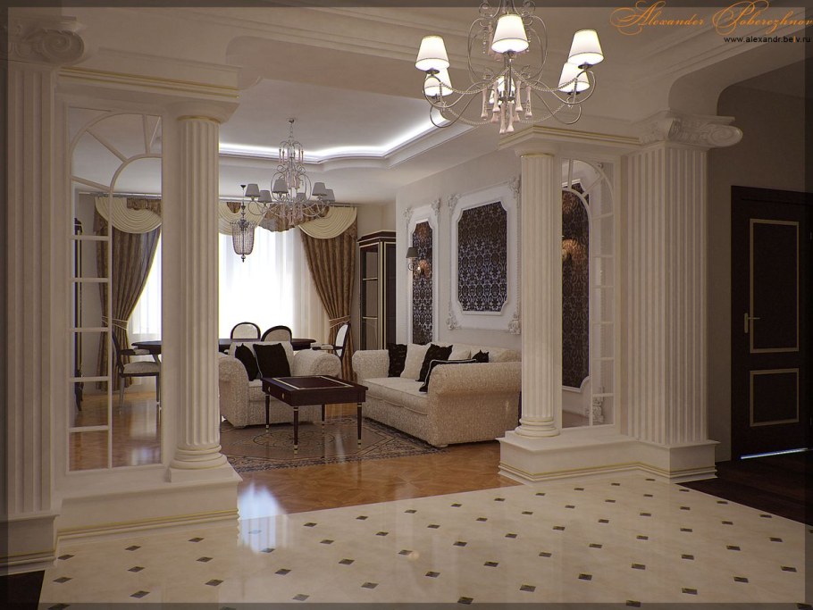 Холл с колоннами