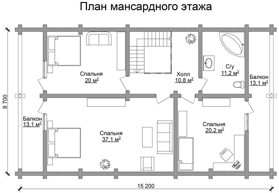 Балкон на плане этажа