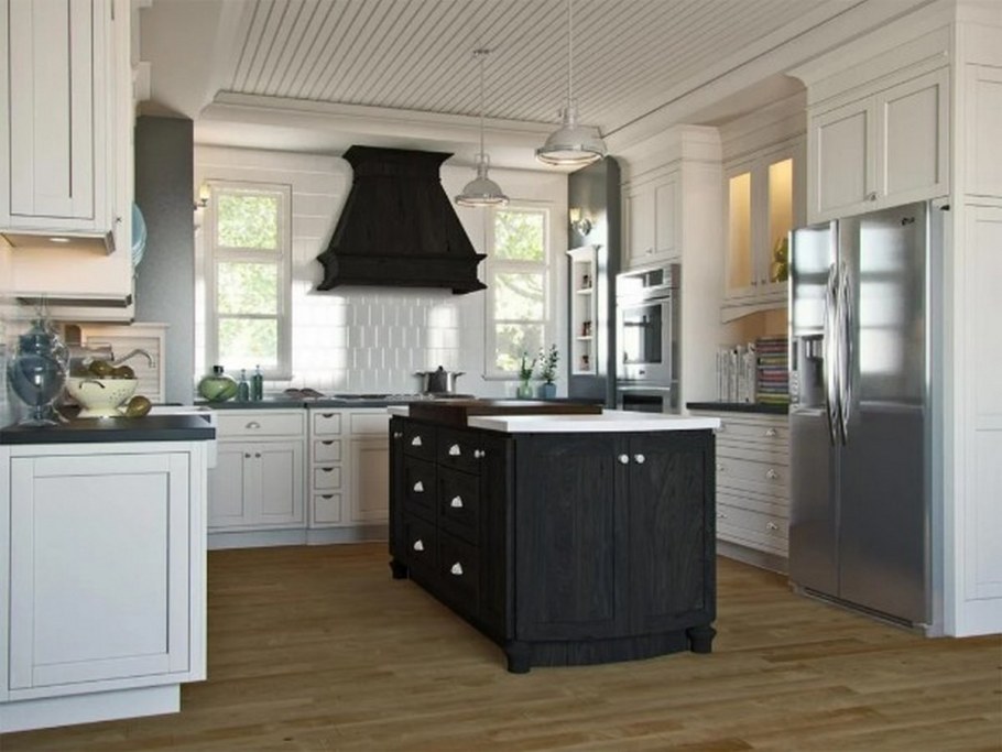 Кухня в английском стиле белая